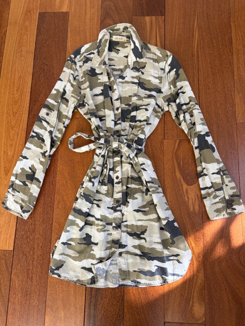 Anthropologie's Bella Dahl camouflage shirt dress